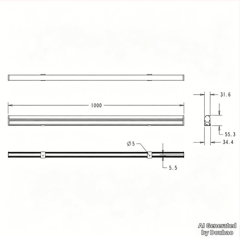 LED φως περιγράμματος εξωτερικού DMX512 αδιάβροχο 24V γραμμικό φωτιστικό τοίχου αρχιτεκτονικό