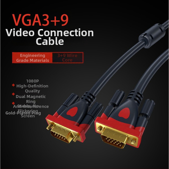 VGA kábel 3+9, HD video, pre TV, počítač, monitor a projektor, 1,5 m