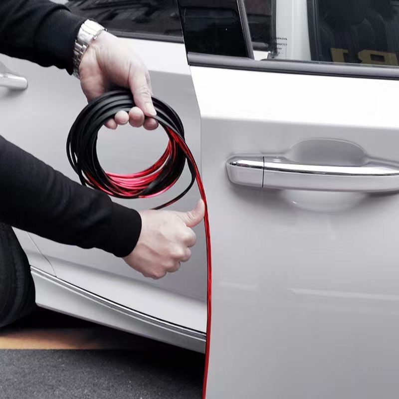Protecție margine ușă auto, bandă de protecție pentru bară de șocuri, bandă decorativă PVC alb autoadezivă