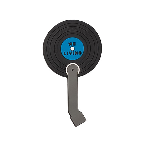 Magnet pentru frigider în stil vintage, cu disc de vinil, tablă de mesaje fixă, decorativ și spațiu de depozitare multifuncțional