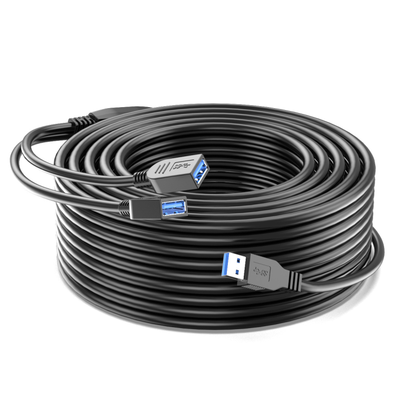 Καλώδιο επέκτασης USB 3.0 με ενσωματωμένο ενισχυτή σήματος, μήκος 10 m, κατάλληλο για υπολογιστή, κάρτα δικτύου και κάμερα συνεδριάσεων