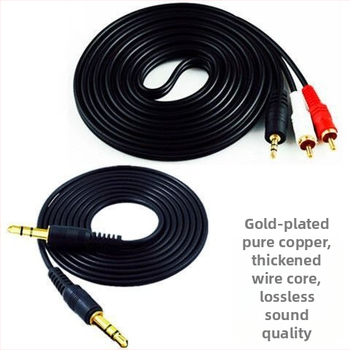 Rozbočovací audio kábel s 3,5 mm jackom a dvojitým banánovým konektorom pre vstup počítača, televízora a zosilňovača