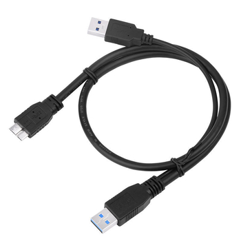 Καλώδιο δεδομένων και τροφοδοσίας USB 3.0 Micro-B με διπλό άκρο για εξωτερικό σκληρό δίσκο, μήκος 0,5 m