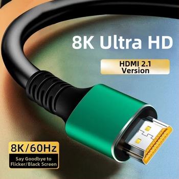 Καλώδιο HDMI 2.1 για βίντεο 8K/4K, μήκος 10 μ., χρυσωμένο χαλκός, για υπολογιστή, προβολέα, τηλεόραση, οθόνη και set‑top box
