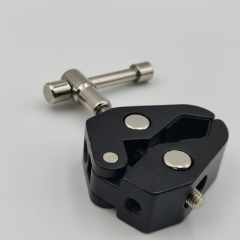 Μεγάλος μεταλλικός σφιγκτήρας σε μορφή καβουριού για φωτογραφικό εξοπλισμό, στήριγμα κάμερας, οθόνης και φως πλήρωσης