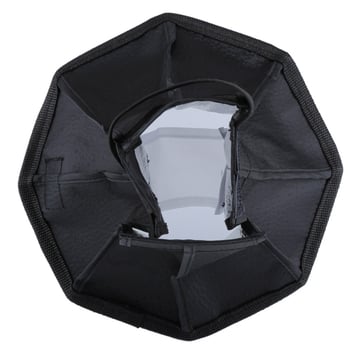 20 cm-es nyolcszögletű softbox külső vakukhoz, összecsukható, kétszintű diffúzor