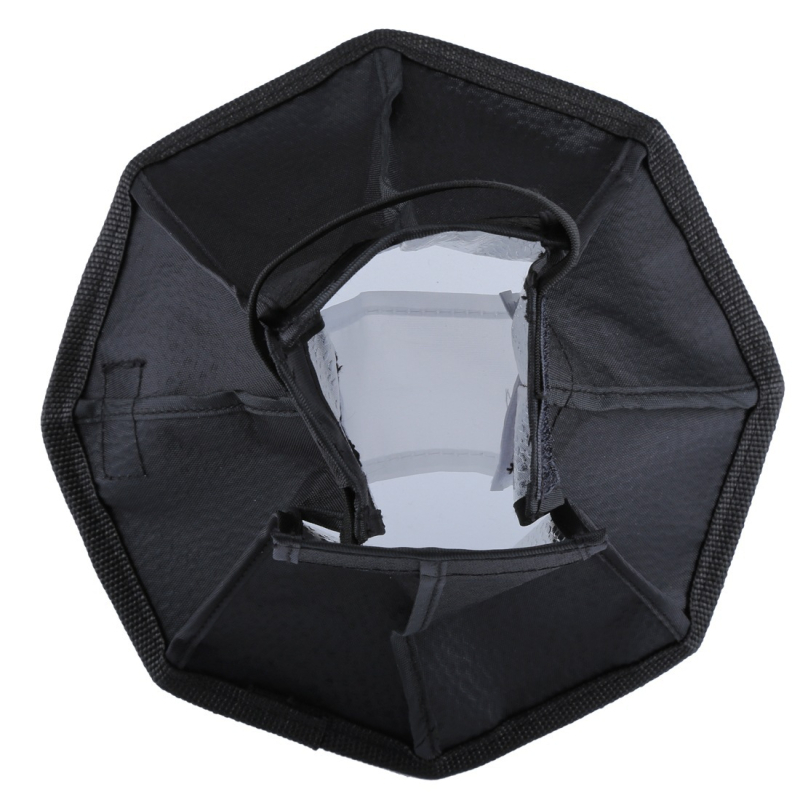 20 cm-es nyolcszögletű softbox külső vakukhoz, összecsukható, kétszintű diffúzor