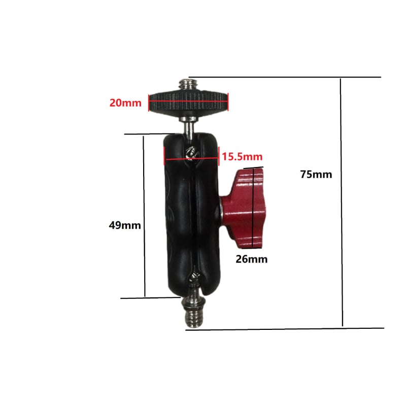 Bază pentru monitor din aliaj de aluminiu, cu interfață dublă de 1/4 inch, pentru echipament foto, compatibil cu montaj DSLR