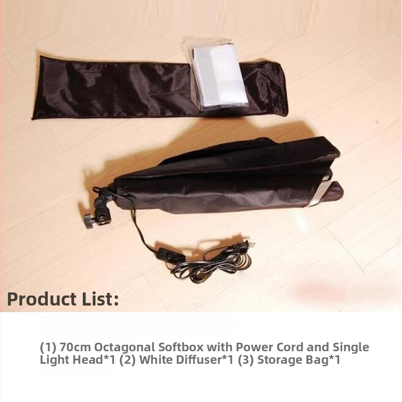 70 cm osemuholníkový softbox s objímkou na lampu pre štúdiovú fotografiu