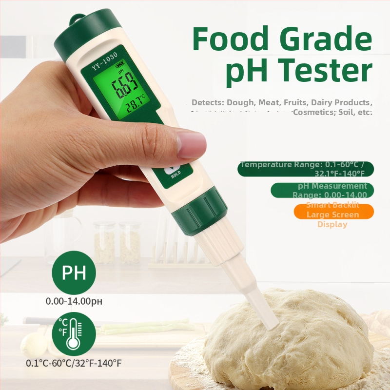 Digitálny pH meter YY-1030 na testovanie potravín – cesta, mäsa a roztokov