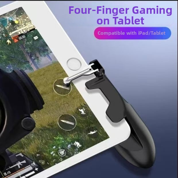 Herný ovládač H11 Tablet so šiestimi prstami, fyzickými kovovými tlačidlami a integrovaným úchopom pre PUBG