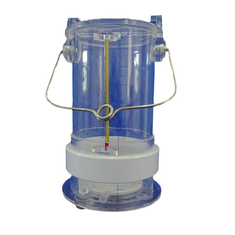 Probetor de apă din acril cu contragreutate din oțel inoxidabil și mâner, recipient de prelevare pentru ape adânci, 1–5 L