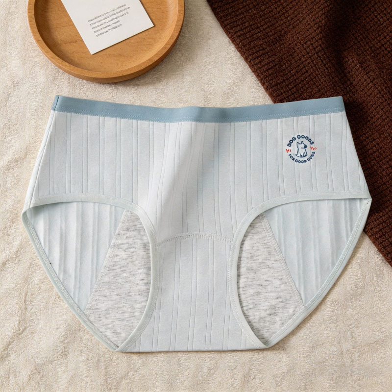 10A Αντιβακτηριακά βαμβακερά γυναικεία εσώρουχα με διευρυμένο καβάλο, 100% βαμβάκι, κατάλληλα για την εμμηνορροϊκή περίοδο, για μαθητές και νεαρές κοπέλες