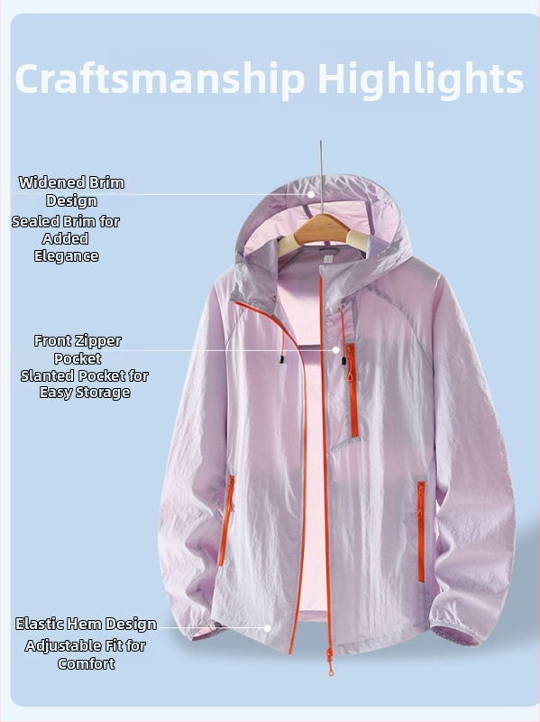 Mountain Climber Ice Butterfly UV προστατευτική ζακέτα, unisex, καλοκαίρι, αναπνεύσιμη, με κουκούλα