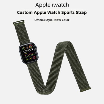 Nylonový športový remienok na suchý zips pre Apple Watch – vysoko elastický bežecký remienok na outdoorové použitie