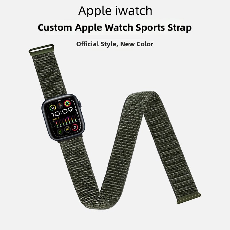 Nylonový športový remienok na suchý zips pre Apple Watch – vysoko elastický bežecký remienok na outdoorové použitie