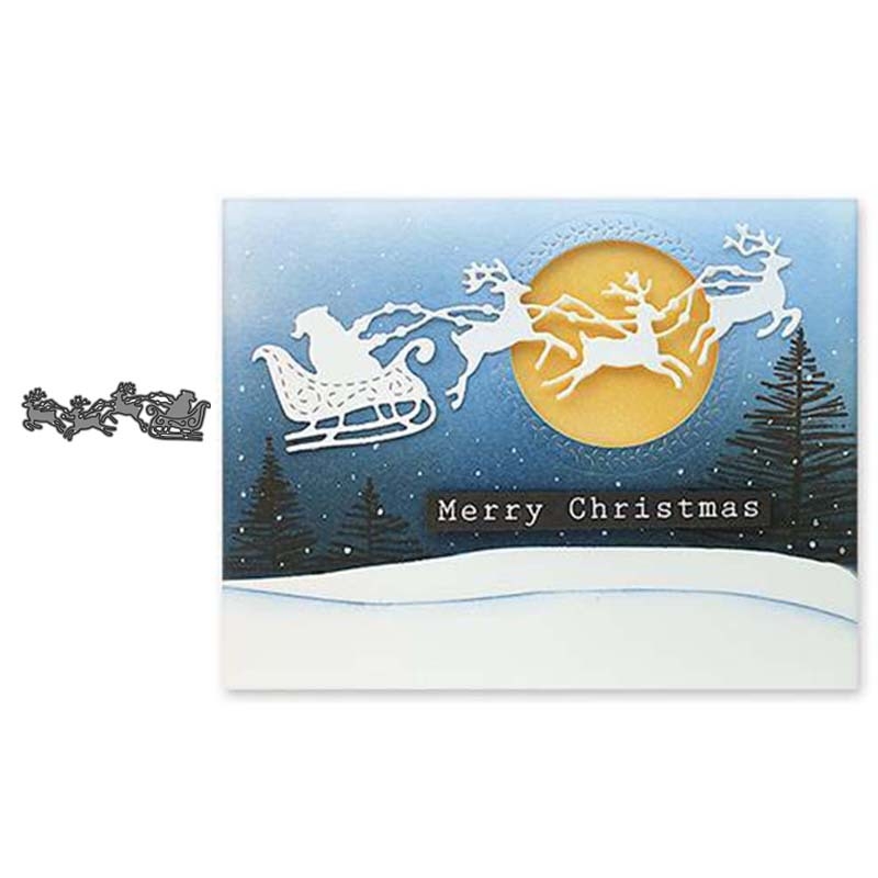 2388 Κοπτικό καλούπι έλκηθρου για scrapbooking, ατσάλι άνθρακα