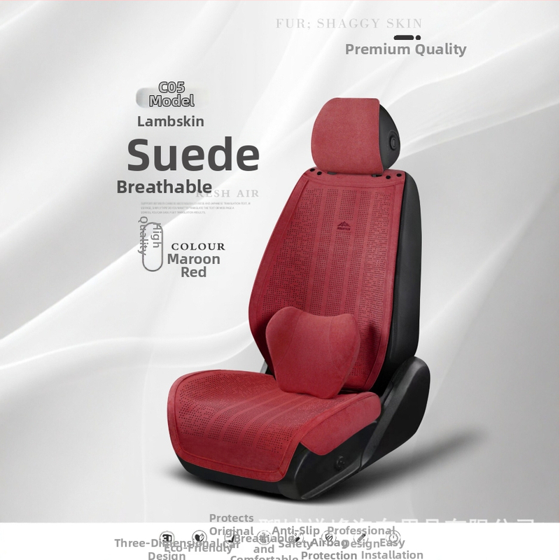 Sada vankúšov na autosedačku pre štyri ročné obdobia, semišový povrch, priedušný, úzky pás, polopoťah na autosedačku, päťdielna sada
