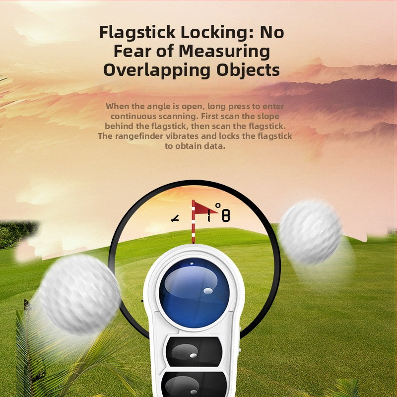 Ručný laserový diaľkomer Nohawk Dark Eagle 600–1000 m pre vonkajšie golfové aktivity