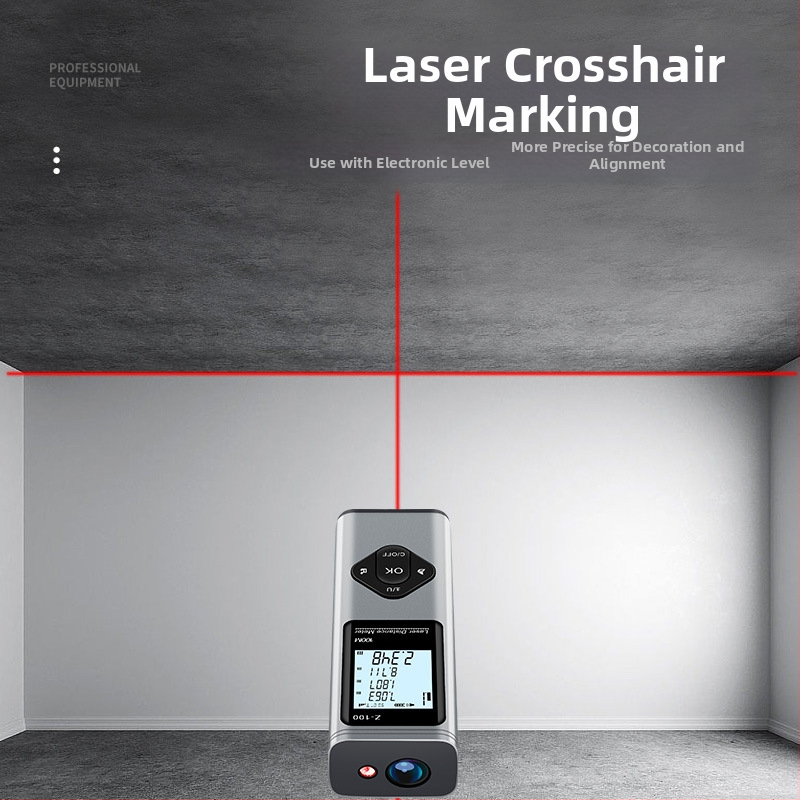 Zhenbing 3-v-1 laserový diaľkomer s ručným infračerveným meračom, zameriavacím krížom a Bluetooth výkresom pre rozmiestnenie stavieb