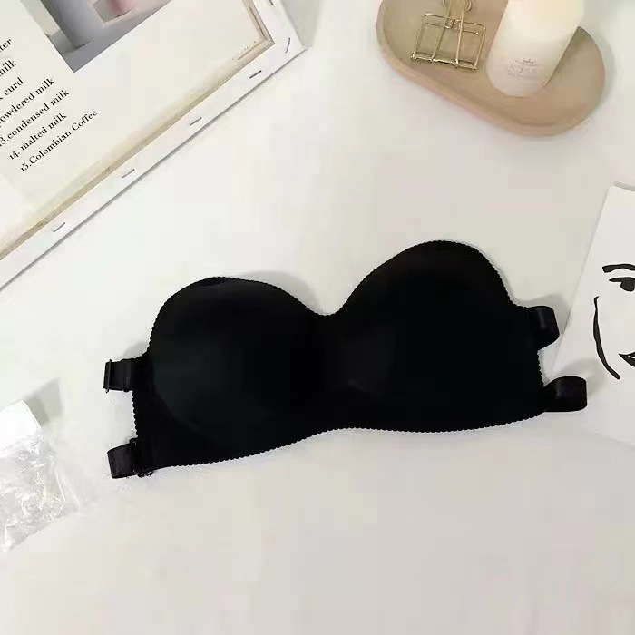 Γυναικείο στράπλες σουτιέν και crop top με όμορφο σχέδιο στην πλάτη, αόρατο σουτιέν για νυφικό