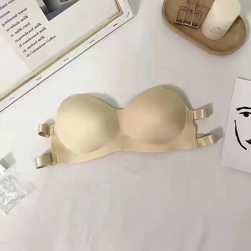 Γυναικείο στράπλες σουτιέν και crop top με όμορφο σχέδιο στην πλάτη, αόρατο σουτιέν για νυφικό