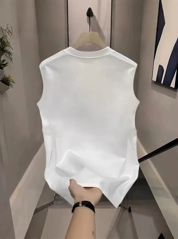 Muška bezrukav majica s printom crtanog lika, pamuk 100%, širok kroj, ljeto, sportski casual