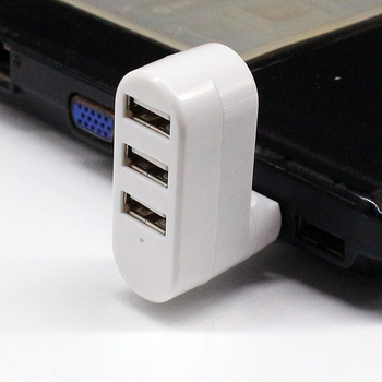 Περιστρεφόμενος μίνι USB 2.0 hub με 3 θύρες για φορητό υπολογιστή