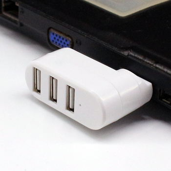 Περιστρεφόμενος μίνι USB 2.0 hub με 3 θύρες για φορητό υπολογιστή