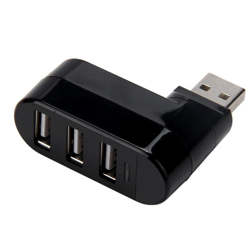 Περιστρεφόμενος μίνι USB 2.0 hub με 3 θύρες για φορητό υπολογιστή