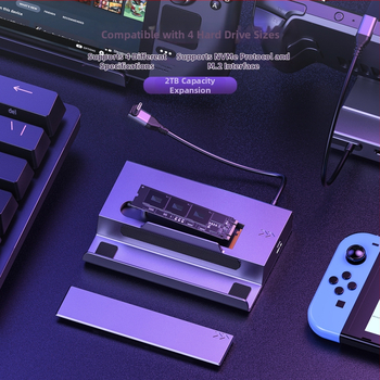 7-σε-1 βάση Steam Deck από κράμα αλουμινίου με Type-C hub και σταθμό σύνδεσης πολλαπλών διεπαφών