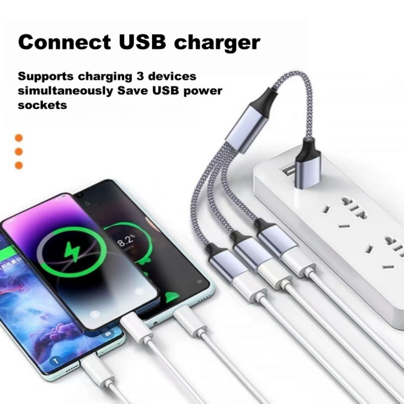 Type-C USB hub με 3 θύρες USB 2.0 για κινητά τηλέφωνα και υπολογιστές