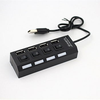 4-πορτ USB 2.0 hub με ανεξάρτητους διακόπτες