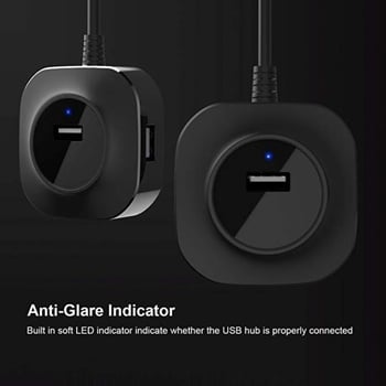 USB 2.0 hub με 4 θύρες, εξωτερική τροφοδοσία, καλώδιο 15 cm