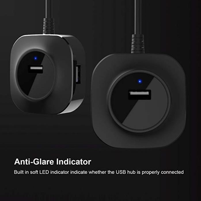 USB 2.0 hub με 4 θύρες, εξωτερική τροφοδοσία, καλώδιο 15 cm