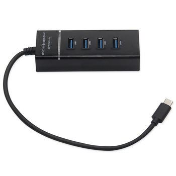 4 θύρες USB-C HUB με USB 3.0 Type-C διαχωριστής, υψηλής ταχύτητας μεταφορά δεδομένων