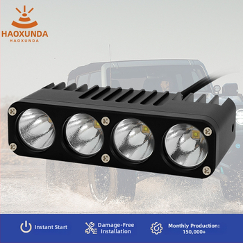 LED svetlomet so štyrmi bodovými svetlami, 100 W, vysoký jas, integrované diaľkové a stretávacie svetlá