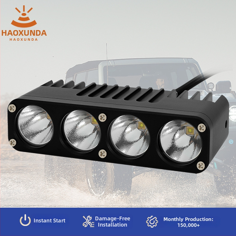LED svetlomet so štyrmi bodovými svetlami, 100 W, vysoký jas, integrované diaľkové a stretávacie svetlá