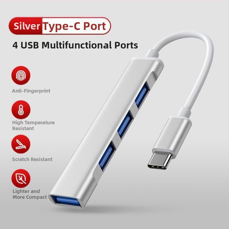 Dokovacia stanica USB-C so štyrmi portami USB hub a OTG pre PC a iPad