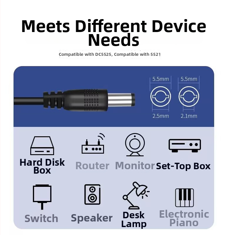 Napájací adaptér pre set-top box na sledovanie s viacerými výstupnými napätiami: 3V2A, 5V2A, 6V2A, 7,5V2A, 9V2A, 10V2A, 12V2A