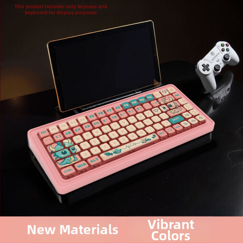 Kryty kláves Pink Dragon s profilom SA, štvorstranná priehľadná PBT sublimácia, prispôsobiteľné, päťstranné gravírovanie, sada 125 klávesov