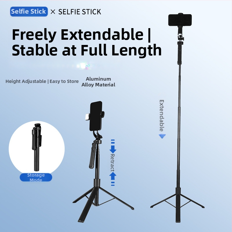 Selfie tyč s Bluetooth pre mobilný telefón, stojan na živé vysielanie telefónu, statív, prenosný inteligentný nástroj na selfie, stojan na podlahu