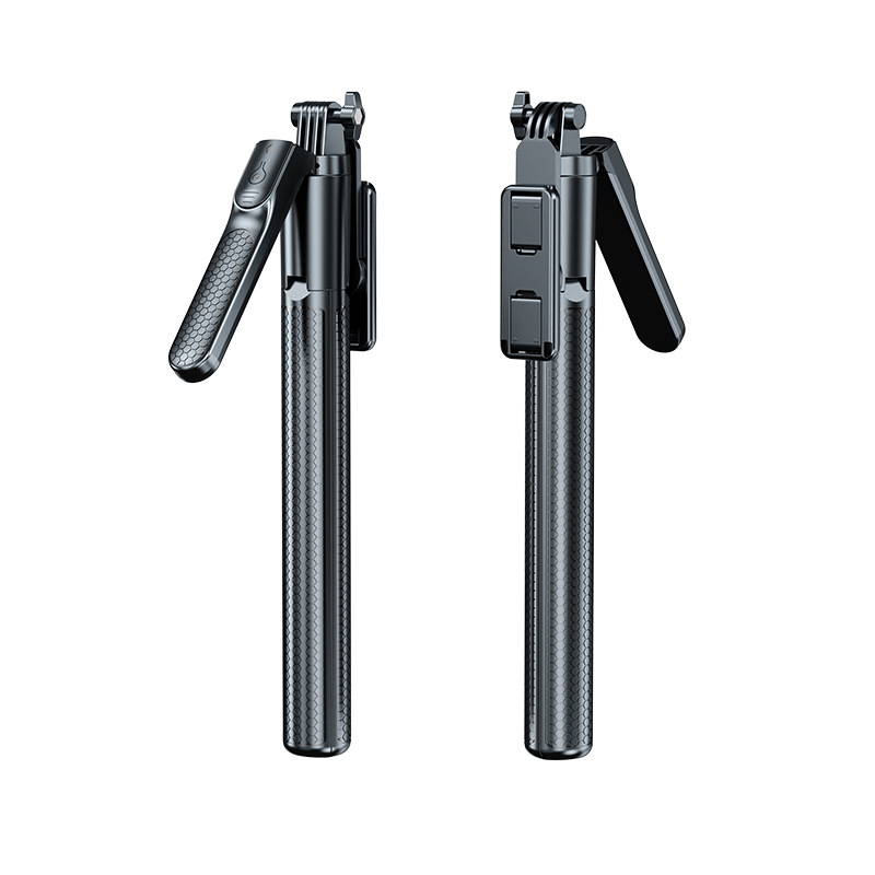 Selfie stick Bluetooth pentru telefon mobil, portabil, all-in-one cu stabilizare, trepied extensibil și lumină LED pentru fotografii, telecomandă inclusă