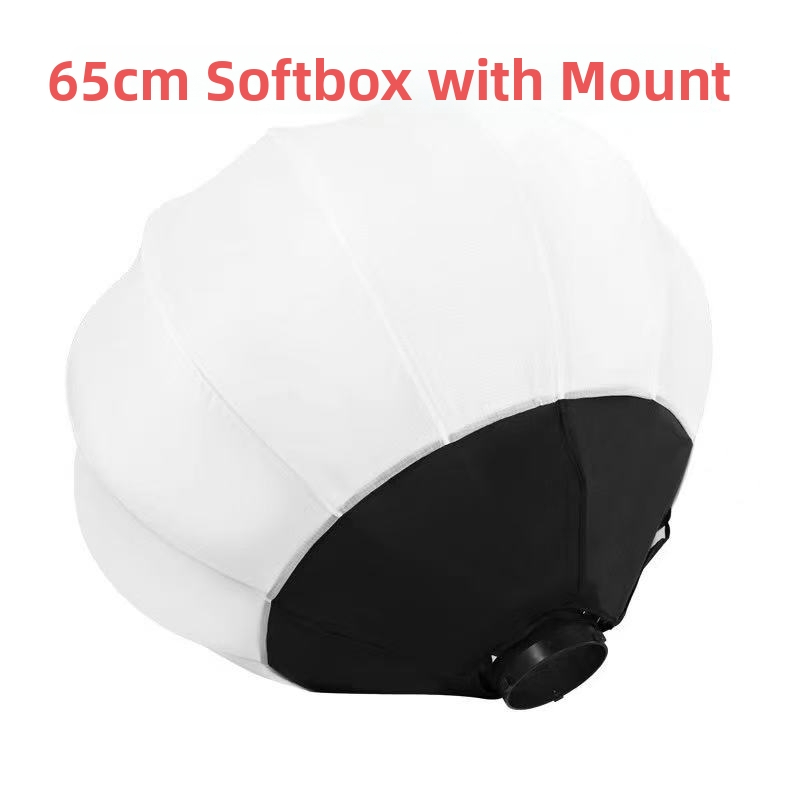 65 cm mäkká svetelná guľa, sférický difúzor na fotografovanie, tienidlo s výplňovým svetlom, vybavenie softboxu, materiál z uhlíkových vlákien