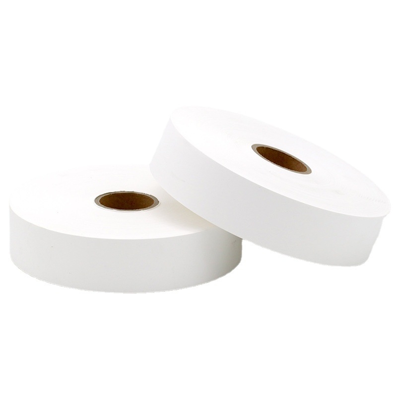 Etichete de spălare din satin de nylon, goale, pentru imprimare pe haine, role cu lățimea 20–40 mm și lungimea 200 m