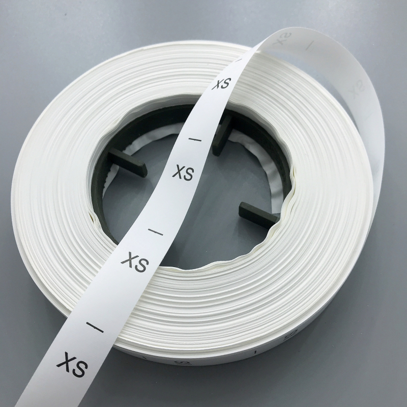 Etichetă de spălare pentru îmbrăcăminte, bandă, gamă de mărimi XXS–8XL