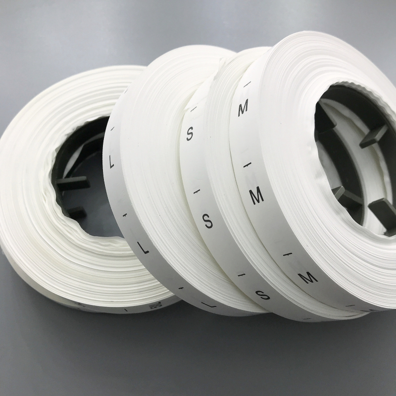 Etichetă de spălare pentru îmbrăcăminte, bandă, gamă de mărimi XXS–8XL