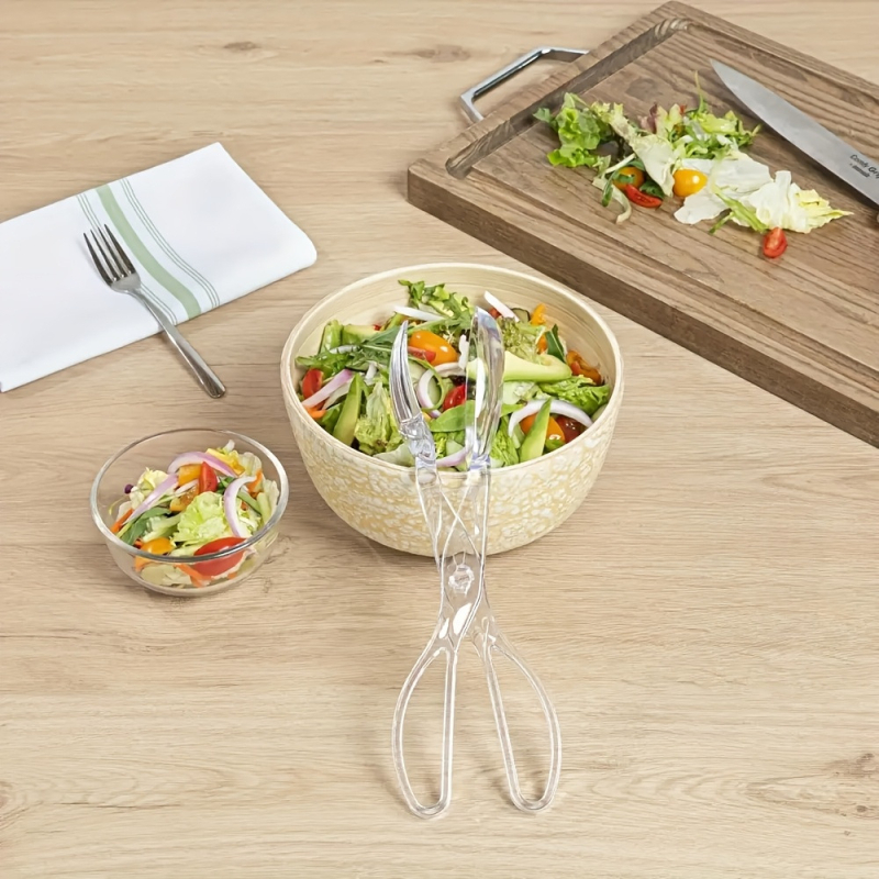 Clești multifuncționali pentru salată și alimente, din plastic, pentru pâine, friptură cu protecție împotriva arsurilor și pentru coacere