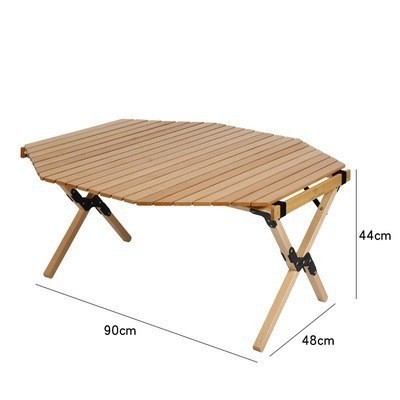 Masă pliabilă din lemn de fag, pentru camping, exterior, portabil