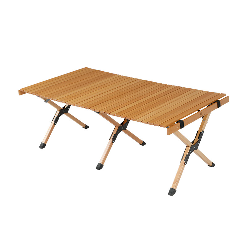 Masă pliabilă din lemn de fag, pentru camping, exterior, portabil